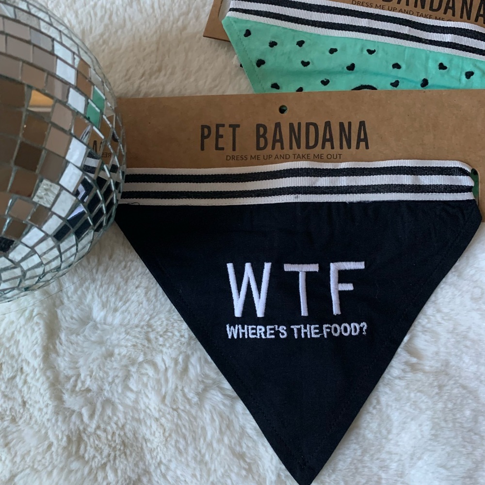 Where’s the food dog bandana